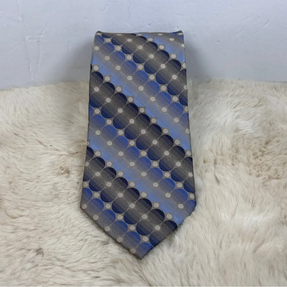 Van Heusen Blue‎ and Gray Striped Tie